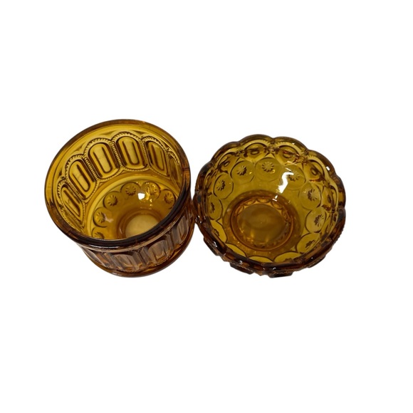 LE Smith Moon & Star Amber 2 piece Fairy Lamp candle holder excellent condition - Picture 3 of 9